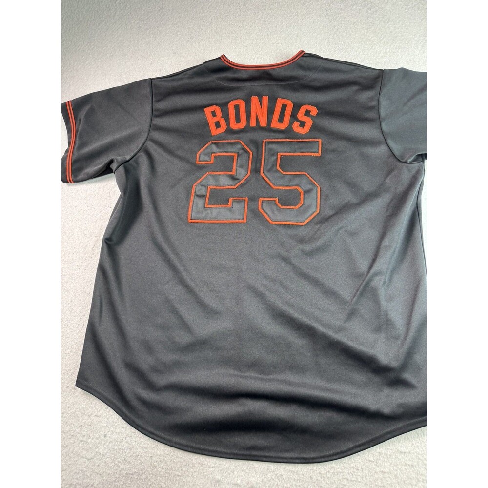 Majestic Barry Bonds #25 San Francisco Giants MLB Baseball Jersey Men's XXL - Picture 2 of 10